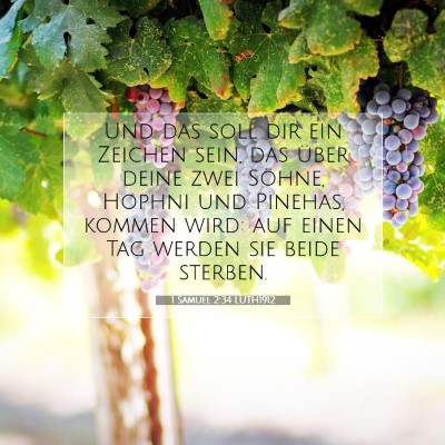 Picture 07 - 1 Samuel 2:34 LUTH1912 - Und das soll dir ein Zeichen sein, das über - Bible Verse Picture