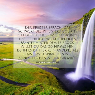 Picture 07 - 1 Samuel 21:9 LUTH1912 - Der Priester sprach: Das Schwert des Philisters - Bible Verse Picture