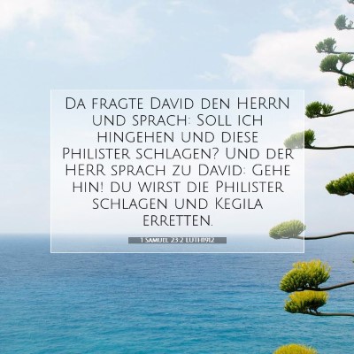 Picture 07 - 1 Samuel 23:2 LUTH1912 - Da fragte David den HERRN und sprach: Soll ich - Bible Verse Picture