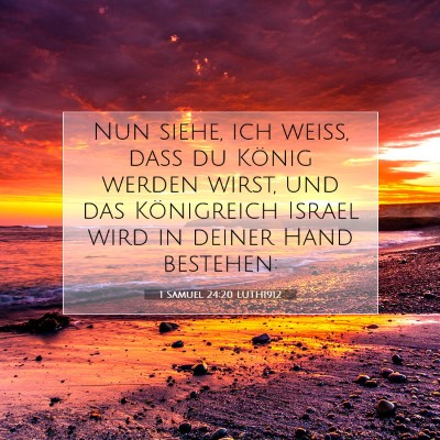 Picture 07 - 1 Samuel 24:20 LUTH1912 - Nun siehe, ich weiß, daß du König werden - Bible Verse Picture