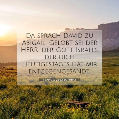 Picture 07 - 1 Samuel 25:32 LUTH1912 - Da sprach David zu Abigail: Gelobt sei der HERR, - Bible Verse Picture