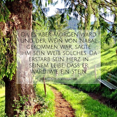Picture 07 - 1 Samuel 25:37 LUTH1912 - Da es aber Morgen ward und der Wein von Nabal - Bible Verse Picture