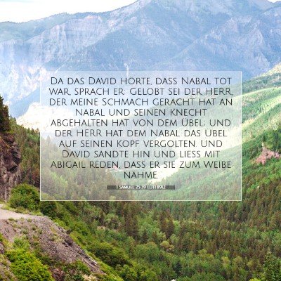 Picture 07 - 1 Samuel 25:39 LUTH1912 - Da das David hörte, daß Nabal tot war, sprach - Bible Verse Picture