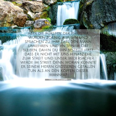 Picture 07 - 1 Samuel 29:4 LUTH1912 - Aber die Fürsten der Philister wurden zornig auf - Bible Verse Picture