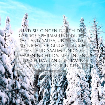 Picture 07 - 1 Samuel 9:4 LUTH1912 - Und sie gingen durch das Gebirge Ephraim und - Bible Verse Picture