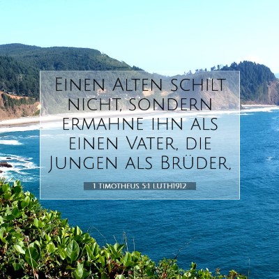 Picture 07 - 1 Timotheus 5:1 LUTH1912 - Einen Alten schilt nicht, sondern ermahne ihn als - Bible Verse Picture