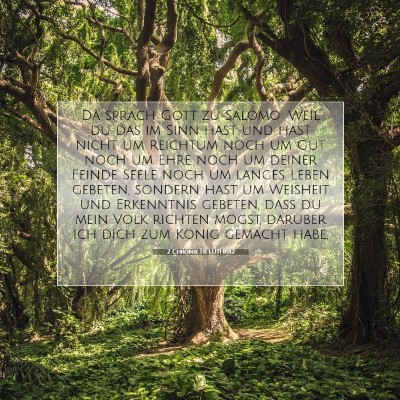 Picture 07 - 2 Chronik 1:11 LUTH1912 - Da sprach Gott zu Salomo: Weil du das im Sinn - Bible Verse Picture