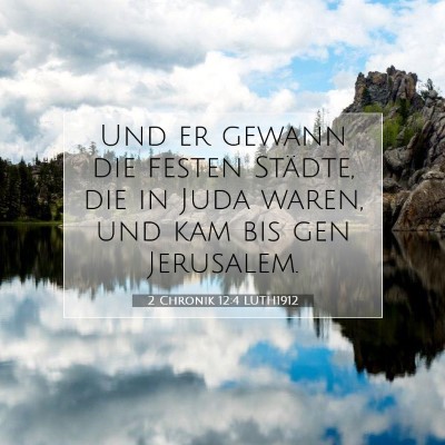 Picture 07 - 2 Chronik 12:4 LUTH1912 - Und er gewann die festen Städte, die in Juda - Bible Verse Picture
