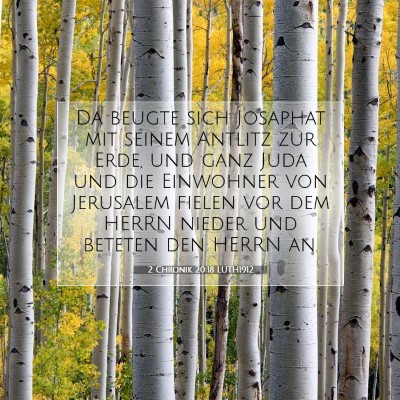 Picture 07 - 2 Chronik 20:18 LUTH1912 - Da beugte sich Josaphat mit seinem Antlitz zur - Bible Verse Picture