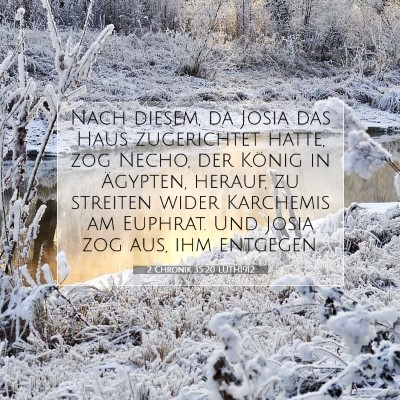 Picture 07 - 2 Chronik 35:20 LUTH1912 - Nach diesem, da Josia das Haus zugerichtet hatte, - Bible Verse Picture