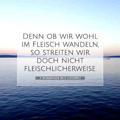 Picture 07 - 2 Korinther 10:3 LUTH1912 - Denn ob wir wohl im Fleisch wandeln, so streiten - Bible Verse Picture