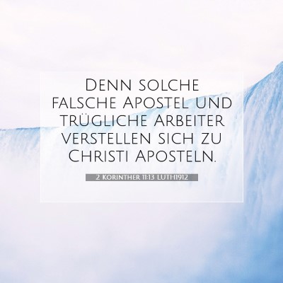 Picture 07 - 2 Korinther 11:13 LUTH1912 - Denn solche falsche Apostel und trügliche - Bible Verse Picture