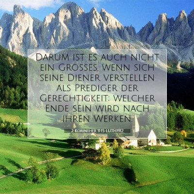 Picture 07 - 2 Korinther 11:15 LUTH1912 - Darum ist es auch nicht ein Großes, wenn sich - Bible Verse Picture