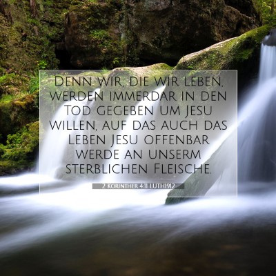 Picture 07 - 2 Korinther 4:11 LUTH1912 - Denn wir, die wir leben, werden immerdar in den - Bible Verse Picture