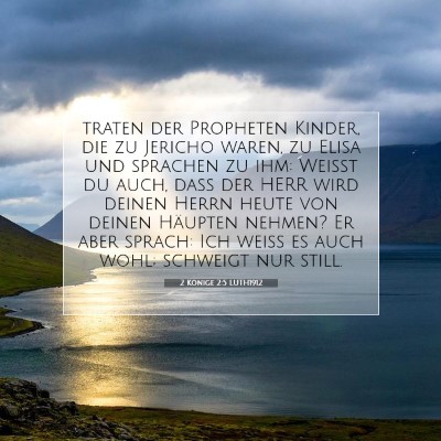 Picture 07 - 2 Könige 2:5 LUTH1912 - traten der Propheten Kinder, die zu Jericho - Bible Verse Picture