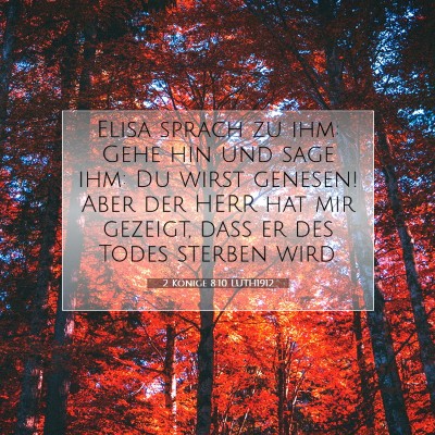 Picture 07 - 2 Könige 8:10 LUTH1912 - Elisa sprach zu ihm: Gehe hin und sage ihm: Du - Bible Verse Picture