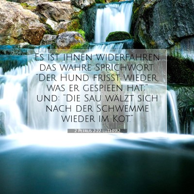 Picture 07 - 2 Petrus 2:22 LUTH1912 - Es ist ihnen widerfahren das wahre Sprichwort: - Bible Verse Picture