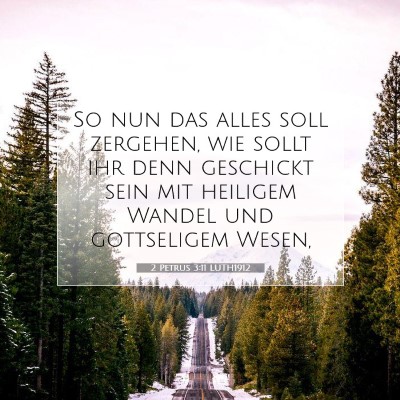 Picture 07 - 2 Petrus 3:11 LUTH1912 - So nun das alles soll zergehen, wie sollt ihr - Bible Verse Picture