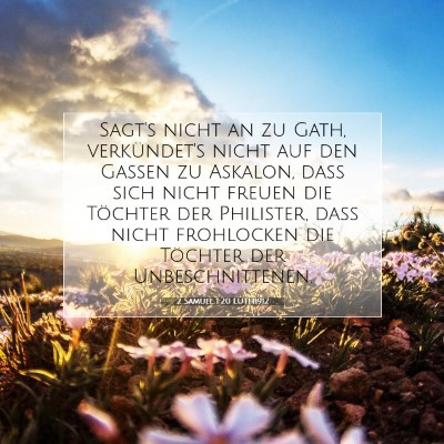 Picture 07 - 2 Samuel 1:20 LUTH1912 - Sagt's nicht an zu Gath, verkündet's nicht auf - Bible Verse Picture