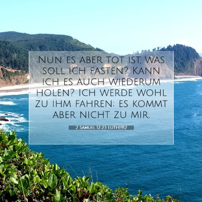Picture 07 - 2 Samuel 12:23 LUTH1912 - Nun es aber tot ist, was soll ich fasten? Kann - Bible Verse Picture