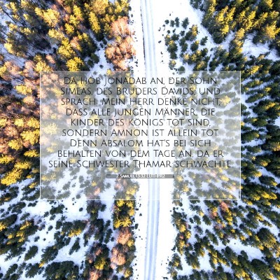 Picture 07 - 2 Samuel 13:32 LUTH1912 - Da hob Jonadab an, der Sohn Simeas, des Bruders - Bible Verse Picture