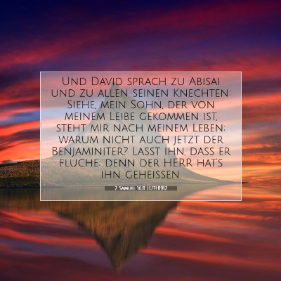 Picture 07 - 2 Samuel 16:11 LUTH1912 - Und David sprach zu Abisai und zu allen seinen - Bible Verse Picture