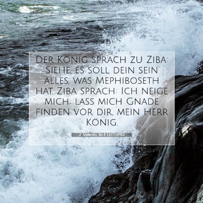 Picture 07 - 2 Samuel 16:4 LUTH1912 - Der König sprach zu Ziba: Siehe, es soll dein - Bible Verse Picture