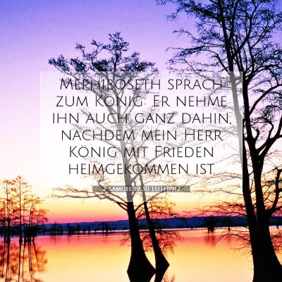 Picture 07 - 2 Samuel 19:30 LUTH1912 - Mephiboseth sprach zum König: Er nehme ihn auch - Bible Verse Picture