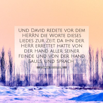 Picture 07 - 2 Samuel 22:1 LUTH1912 - Und David redete vor dem HERRN die Worte dieses - Bible Verse Picture