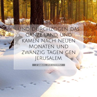 Picture 07 - 2 Samuel 24:8 LUTH1912 - und durchzogen das ganze land und kamen nach - Bible Verse Picture