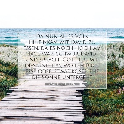 Picture 07 - 2 Samuel 3:35 LUTH1912 - Da nun alles Volk hineinkam, mit David zu essen, - Bible Verse Picture