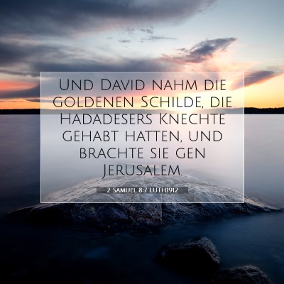 Picture 07 - 2 Samuel 8:7 LUTH1912 - Und David nahm die goldenen Schilde, die - Bible Verse Picture