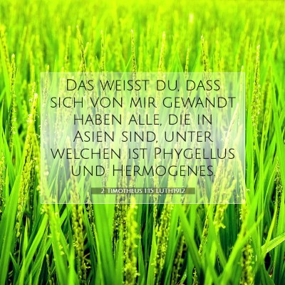 Picture 07 - 2 Timotheus 1:15 LUTH1912 - Das weißt du, daß sich von mir gewandt haben - Bible Verse Picture