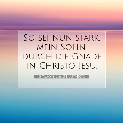 Picture 07 - 2 Timotheus 2:1 LUTH1912 - So sei nun stark, mein Sohn, durch die Gnade in - Bible Verse Picture