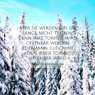 Picture 07 - 2 Timotheus 3:9 LUTH1912 - Aber sie werden's in die Länge nicht treiben; - Bible Verse Picture