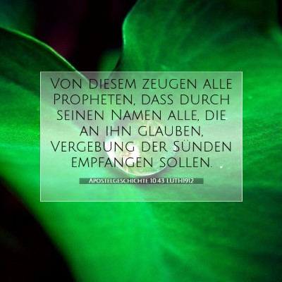 Picture 07 - Apostelgeschichte 10:43 LUTH1912 - Von diesem zeugen alle Propheten, daß durch - Bible Verse Picture