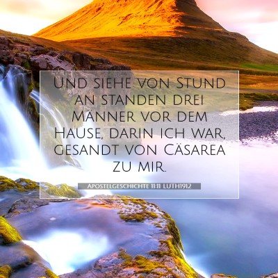 Picture 07 - Apostelgeschichte 11:11 LUTH1912 - Und siehe von Stund an standen drei Männer vor - Bible Verse Picture