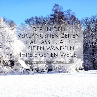 Picture 07 - Apostelgeschichte 14:16 LUTH1912 - der in den vergangenen Zeiten hat lassen alle - Bible Verse Picture