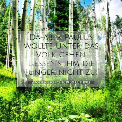 Picture 07 - Apostelgeschichte 19:30 LUTH1912 - Da aber Paulus wollte unter das Volk gehen, - Bible Verse Picture