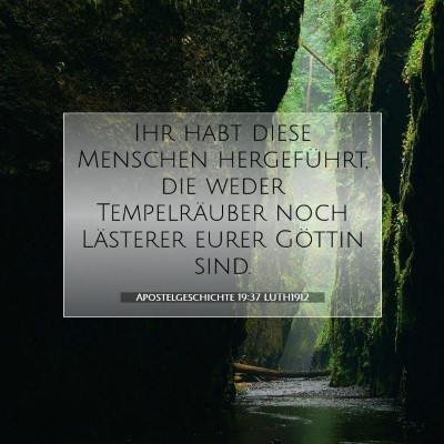 Picture 07 - Apostelgeschichte 19:37 LUTH1912 - Ihr habt diese Menschen hergeführt, die weder - Bible Verse Picture