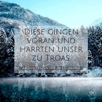 Picture 07 - Apostelgeschichte 20:5 LUTH1912 - Diese gingen voran und harrten unser zu - Bible Verse Picture