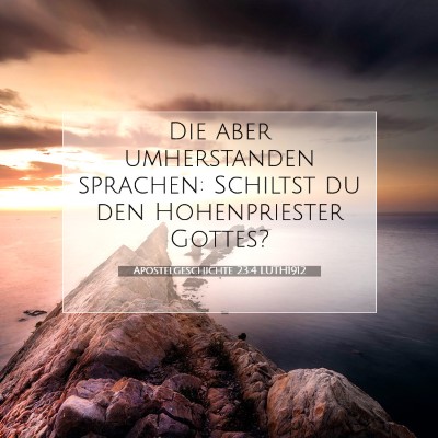 Picture 07 - Apostelgeschichte 23:4 LUTH1912 - Die aber umherstanden sprachen: Schiltst du den - Bible Verse Picture