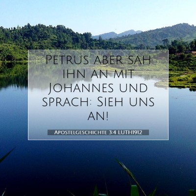 Picture 07 - Apostelgeschichte 3:4 LUTH1912 - Petrus aber sah ihn an mit Johannes und sprach: - Bible Verse Picture