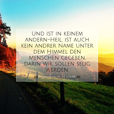 Picture 07 - Apostelgeschichte 4:12 LUTH1912 - Und ist in keinem andern-Heil, ist auch kein - Bible Verse Picture