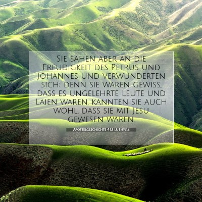 Picture 07 - Apostelgeschichte 4:13 LUTH1912 - Sie sahen aber an die Freudigkeit des Petrus und - Bible Verse Picture