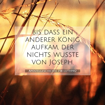 Picture 07 - Apostelgeschichte 7:18 LUTH1912 - bis daß ein anderer König aufkam, der nichts - Bible Verse Picture