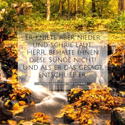 Picture 07 - Apostelgeschichte 7:60 LUTH1912 - Er kniete aber nieder und schrie laut: HERR, - Bible Verse Picture