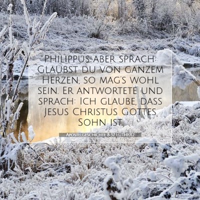 Picture 07 - Apostelgeschichte 8:37 LUTH1912 - Philippus aber sprach: Glaubst du von ganzem - Bible Verse Picture
