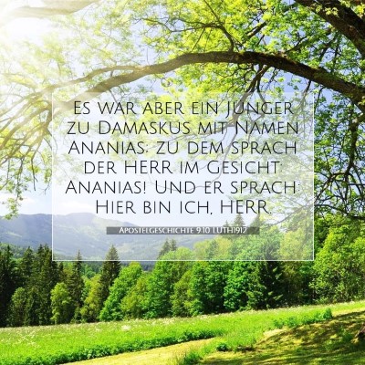 Picture 07 - Apostelgeschichte 9:10 LUTH1912 - Es war aber ein Jünger zu Damaskus mit Namen - Bible Verse Picture