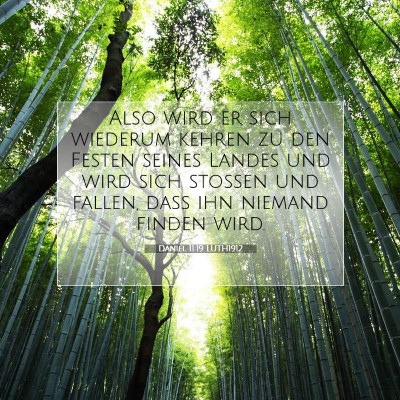 Picture 07 - Daniel 11:19 LUTH1912 - Also wird er sich wiederum kehren zu den Festen - Bible Verse Picture